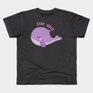 BTS whale plush stay gold Kids T-Shirt